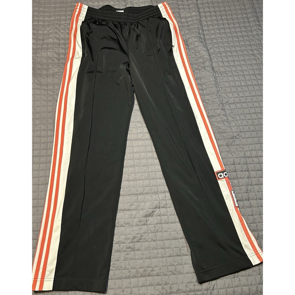 Adidas Adibreak 3-Stripe Black and Pink Track Pants Large Woman's L